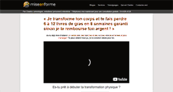 Desktop Screenshot of miseenforme.ca